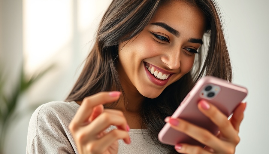 Young woman using smartphone with social media notifications, get more social media followers.