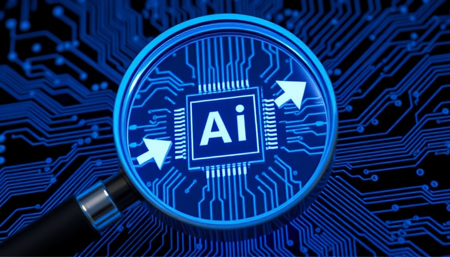 Futuristic AI microchip focus with cost and quality arrows, veterinary marketing.