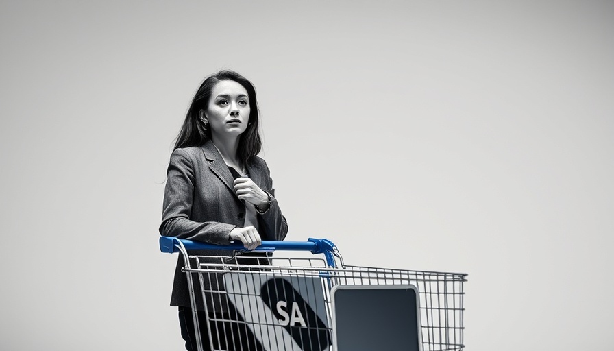 Ecommerce customer journey mapping concept with woman and cart.