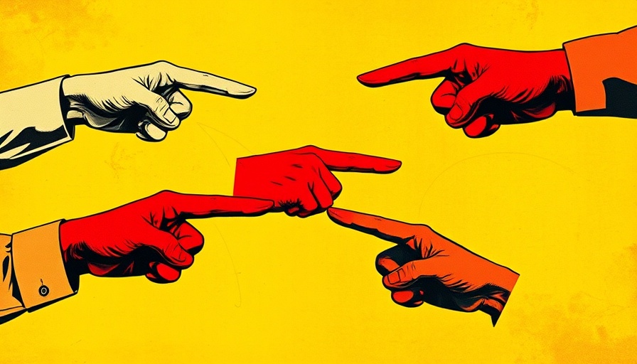 Collage of pointing hands symbolizing signs of a toxic workplace