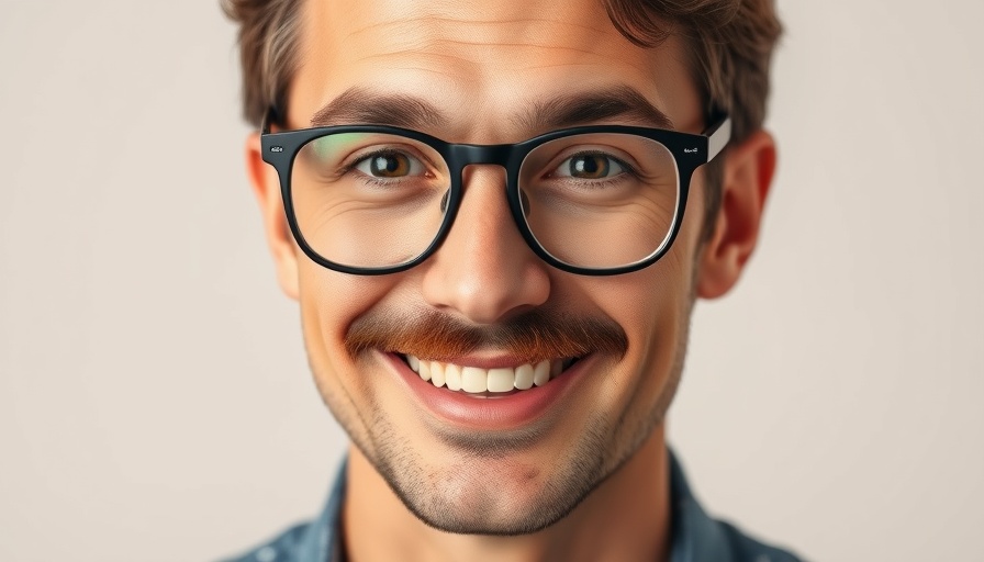 Portrait of a smiling man with glasses and a mustache.