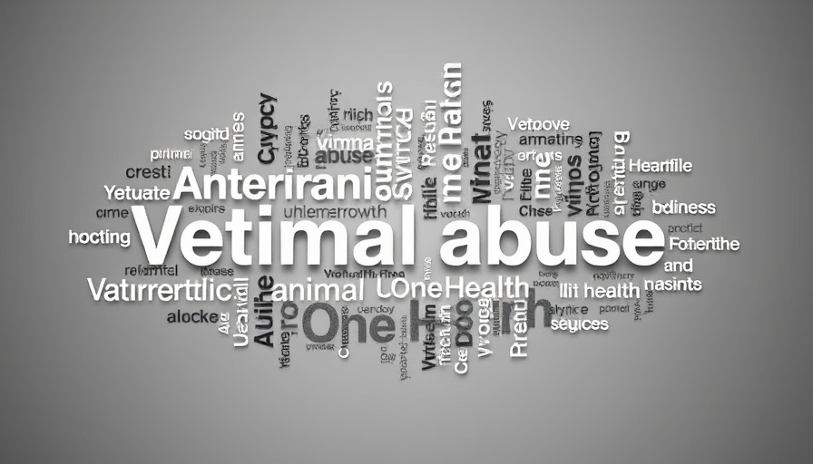 Word cloud highlighting the relationship between veterinarians and animal abuse.