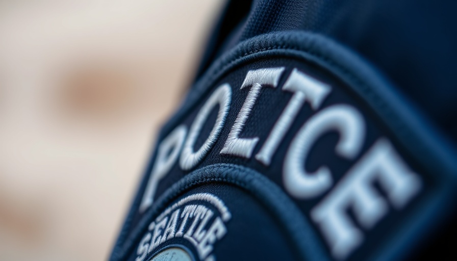 Seattle Police badge with detailed embroidery.