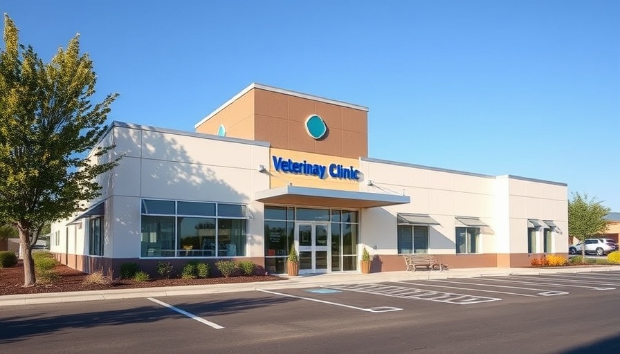 Modern veterinary clinic expansion showcasing pet care facilities.
