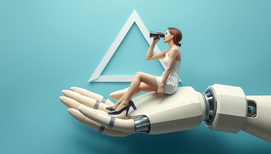 Conceptual art of a figure on robotic hand for How LLMs Interpret Content.
