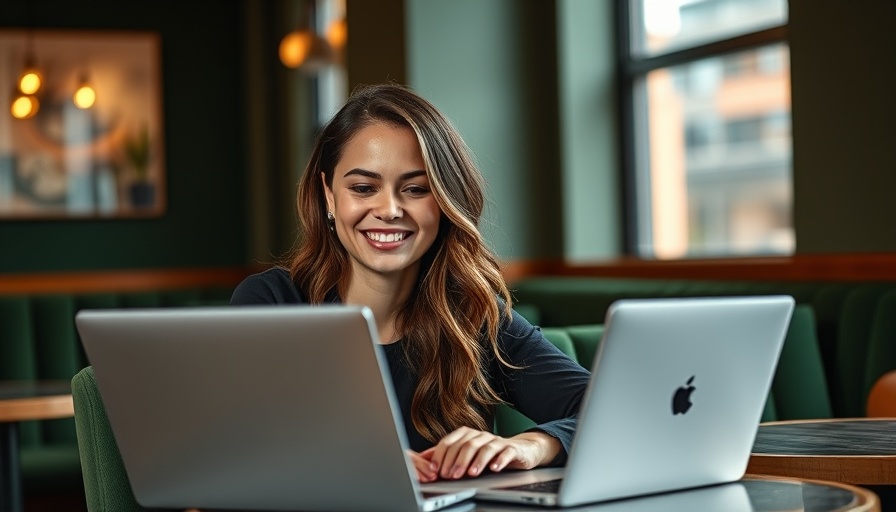 Professional woman using laptop, LinkedIn statistics for MedSpa owners.