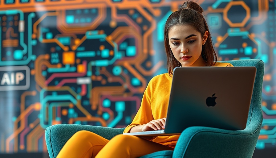 AI agents for social media in veterinary practices: Woman using laptop.