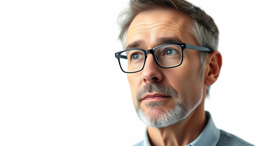 Mature man with glasses in a photorealistic portrait