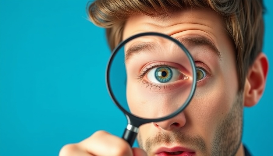 Man spotting Google Image SEO Best Practices with a magnifying glass.