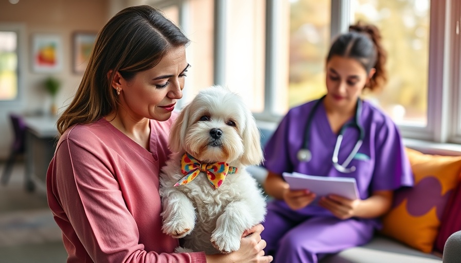 Veterinary care consultation addressing financial barriers.