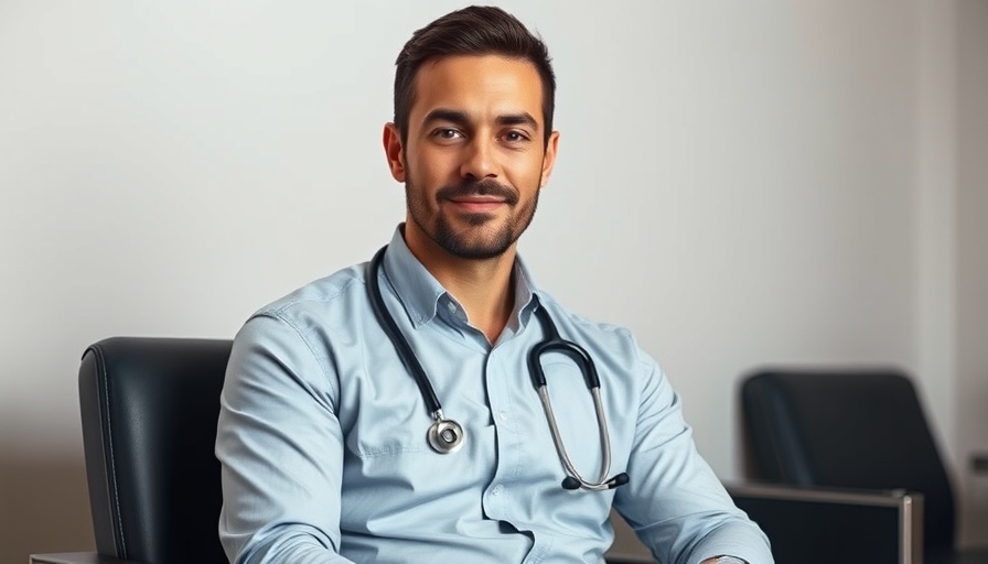 Professional man in a podcast promotional image for building cultural competency in veterinary practices.