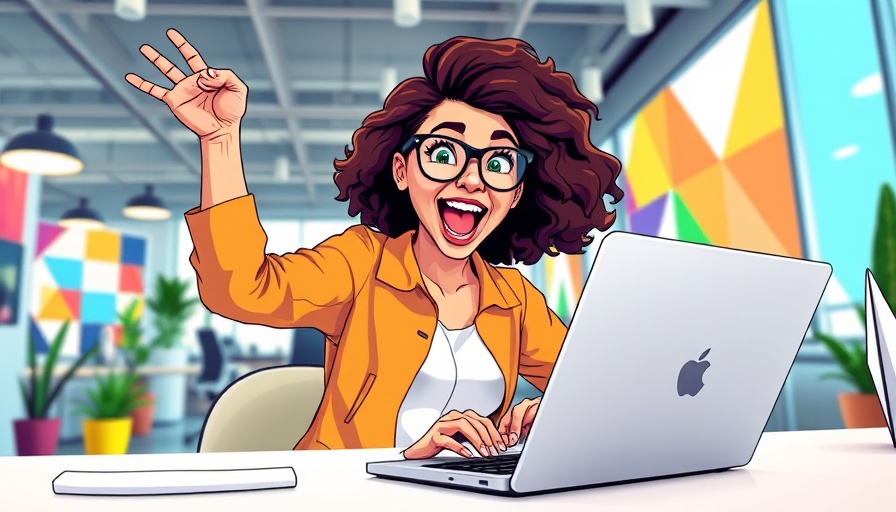 Excited woman celebrating success with KPI dashboards for veterinary marketing.