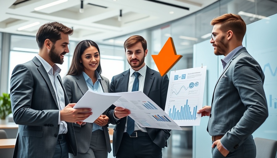 Recession marketing tactics: professionals discuss strategy with charts.