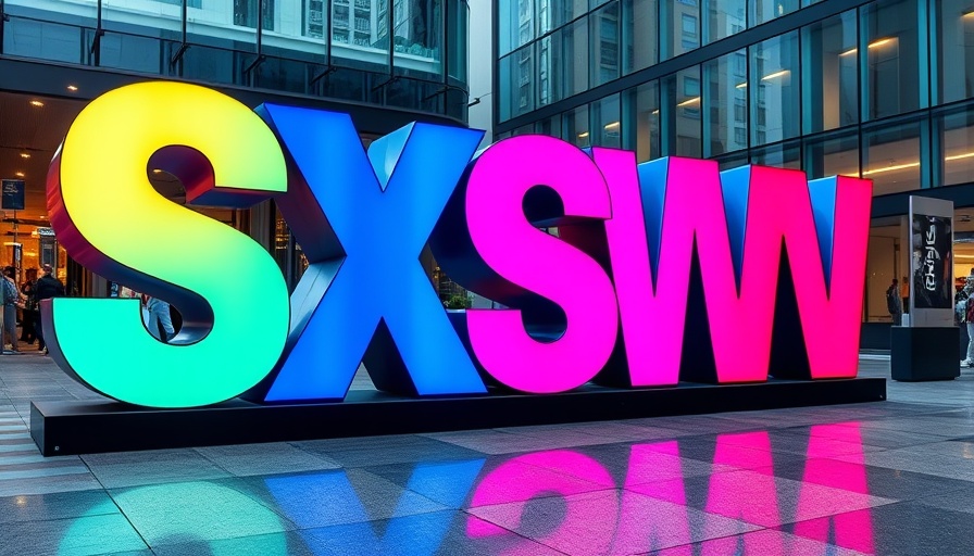 Insights for Creators from SXSW London: Bold signage in modern setting.