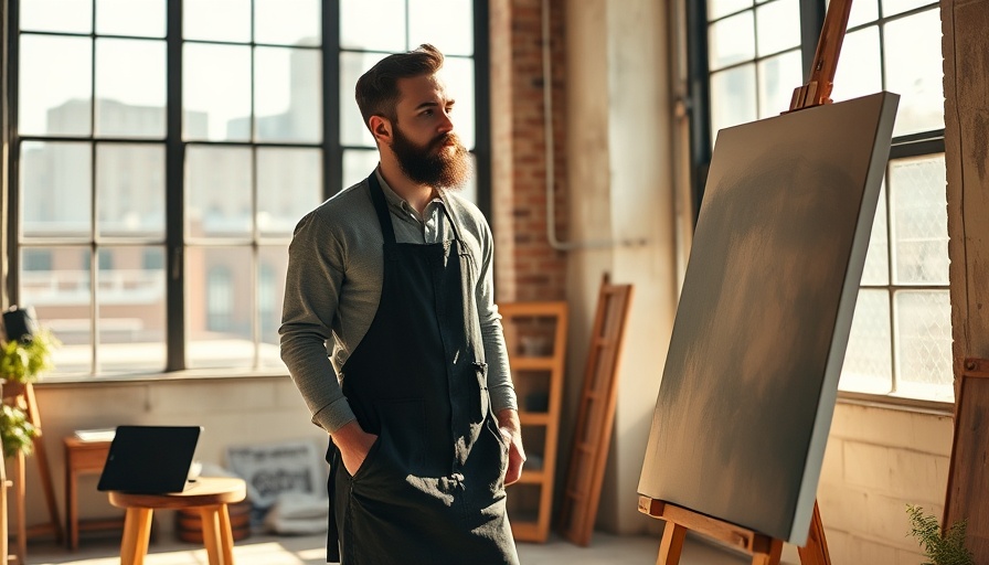Artist painting in sunlit studio, Make Money on Instagram in 2025.