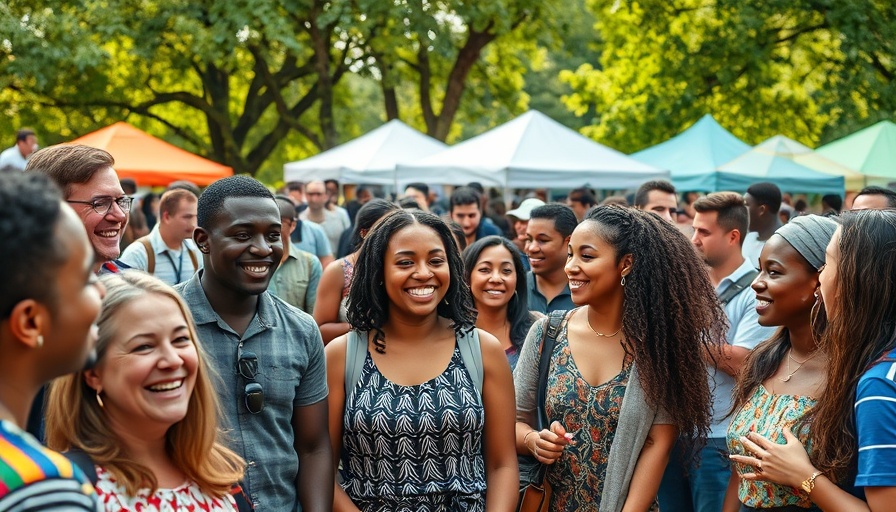 Community outreach programs event with diverse participants.