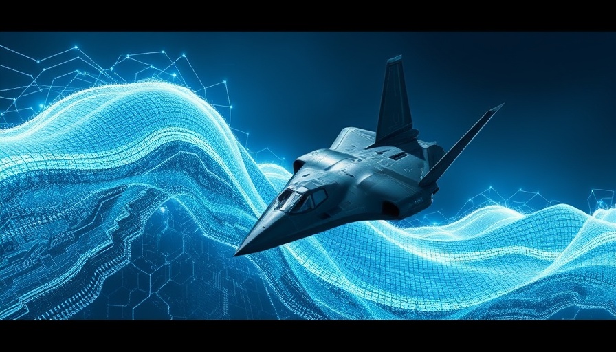 Digital abstract and stealth bomber merge, MedSpa cybersecurity threats context.