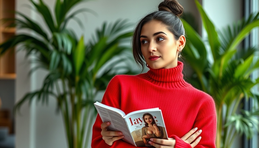 Magazine cover with a woman in a red sweater, related to female founders.