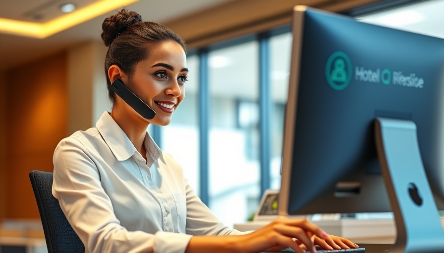 Hotel receptionist using CRM software, best CRM software for hotels concept.