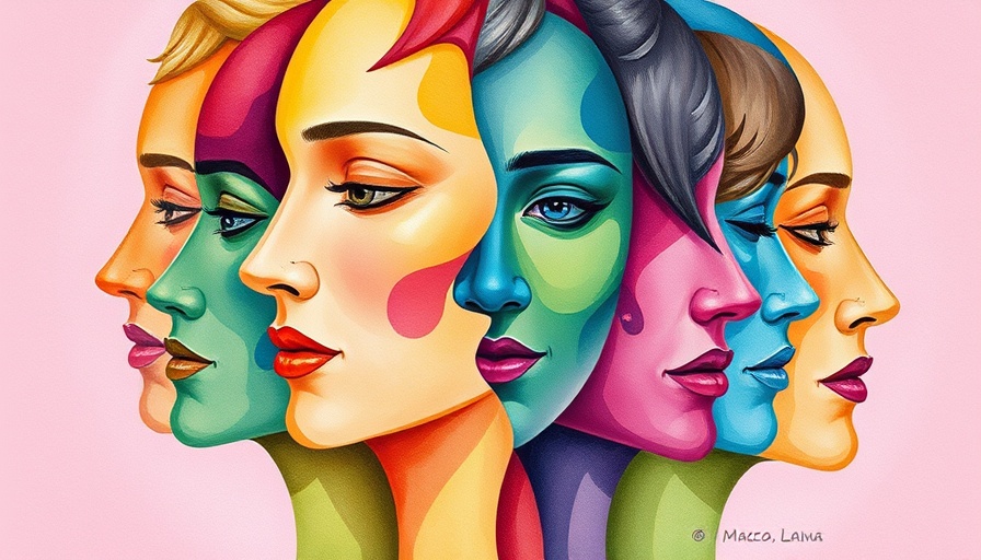 Abstract watercolor faces illustrating connection in remote work
