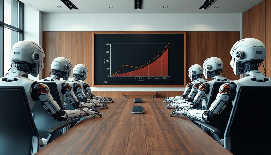 Futuristic AI notetakers in a conference room, MedSpa setting.