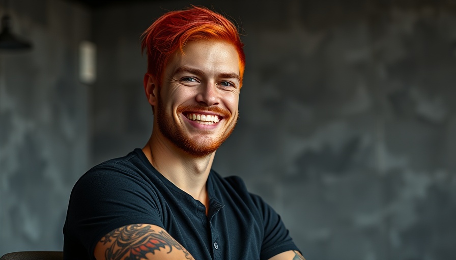 Casual portrait of a man with red hair, relaxed and smiling.