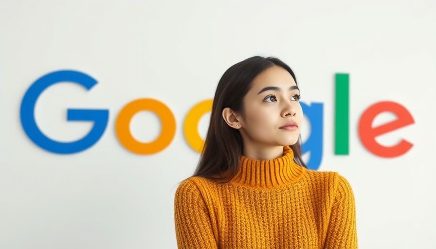 Young woman pondering in front of Google logo, Buying Links In SEO.