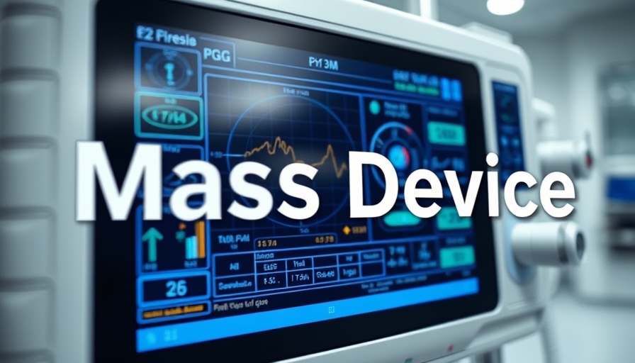 AI technology on medical device screen for surgical site infections.
