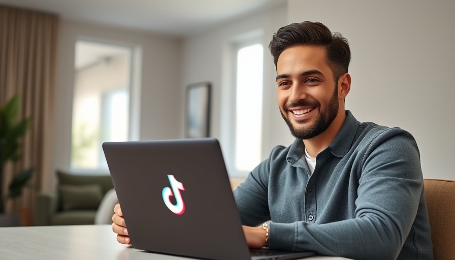 Person using TikTok desktop in a MedSpa setting.