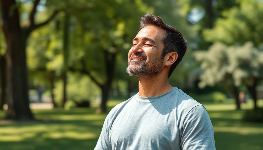 Man practicing mindfulness in nature