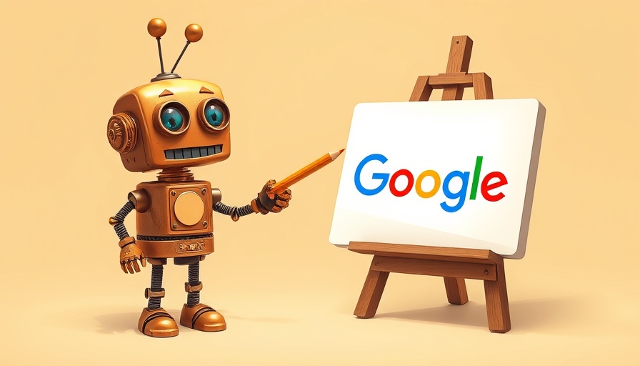 Retro robot with Google logo for AI-Generated Content SEO Rankings.