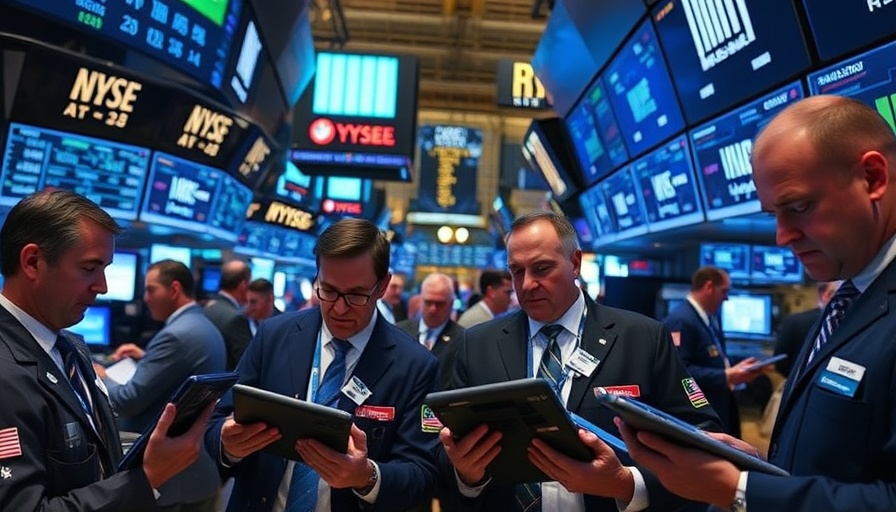 Big Tech's stock market impact analyzed by traders on exchange floor.