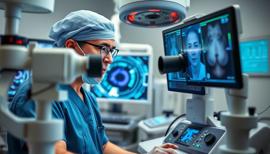 Medical professional using AI in aesthetic medicine for diagnostics.