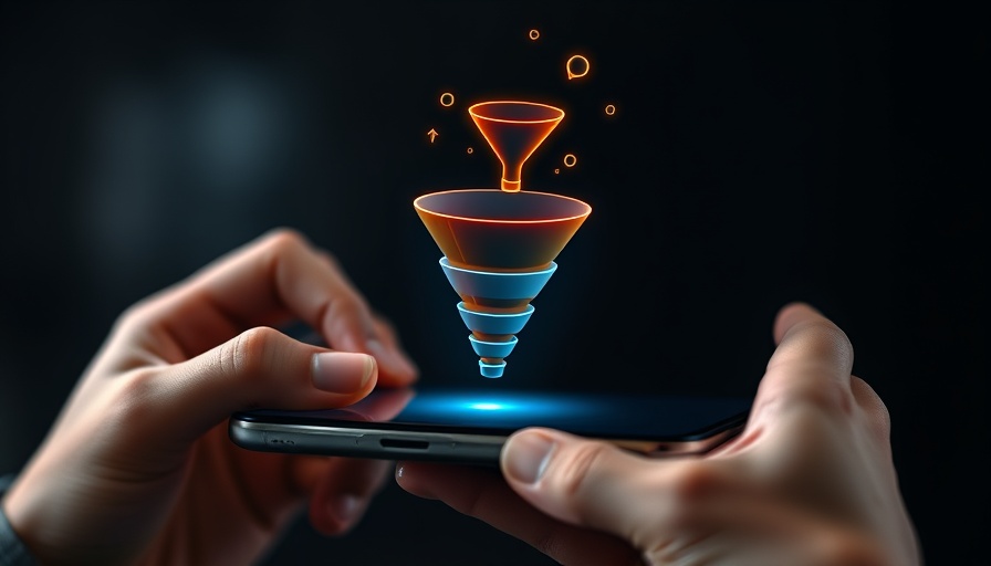 High-intent visibility in B2B SEO with digital business funnel illustration.