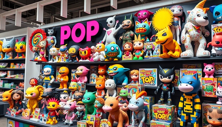 Pop Mart art toy display reflecting revenue growth in aesthetics industry