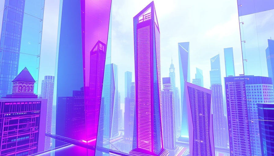 Futuristic glass cityscape representing financial security, vibrant colors.