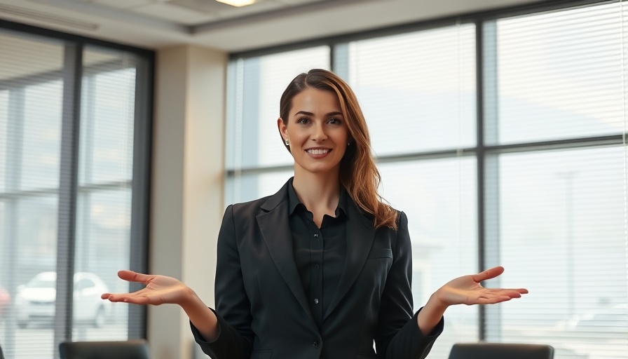 Professional woman discussing business growth strategies in an office setting.