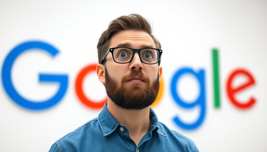 Curious man in front of Google logo linked to JavaScript paywalls and SEO.