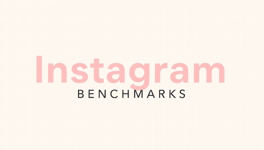 Instagram engagement rate theme graphic with text 'Instagram Benchmarks'.