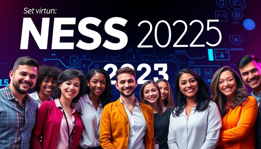 Promotional banner for AI-First Era in News SEO at NESS 2025 virtual event.