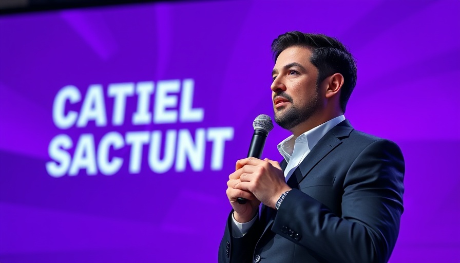 Confident speaker on PPC job interview tips, purple banner.