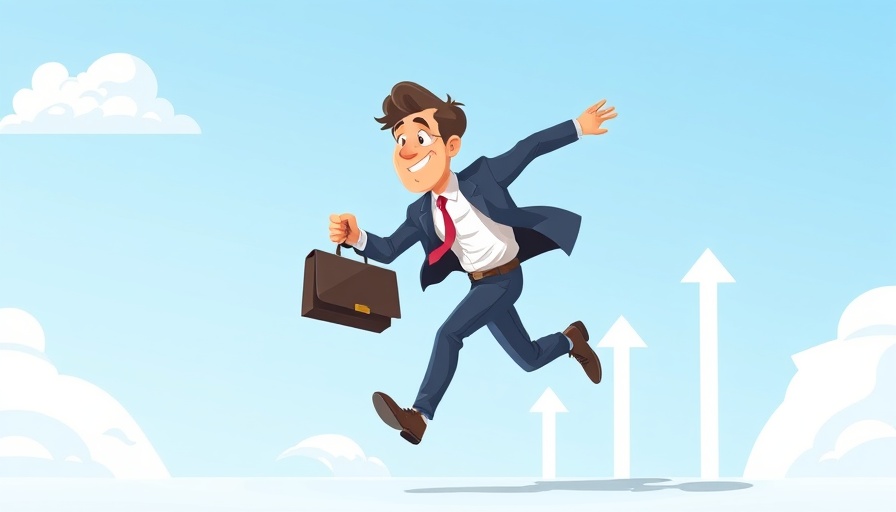 Businessman sprinting towards growth in SEO sprints for MedSpas.
