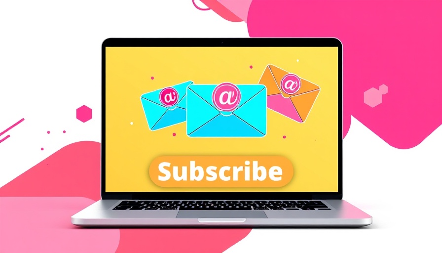 Build an email list from scratch concept with laptop and envelopes.