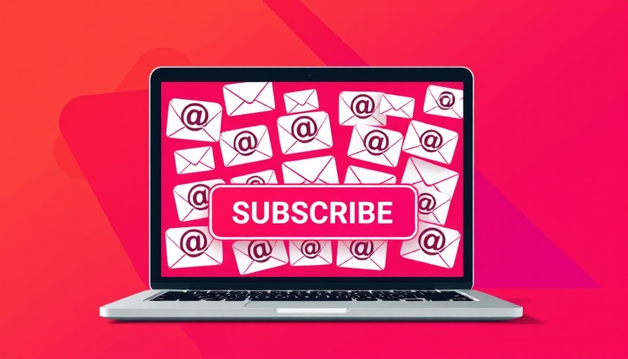 Email list building from scratch concept with laptop and subscribe button.
