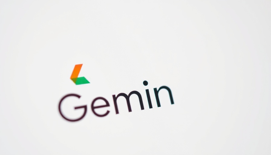Google Gemini logo with colorful icon on a white background.
