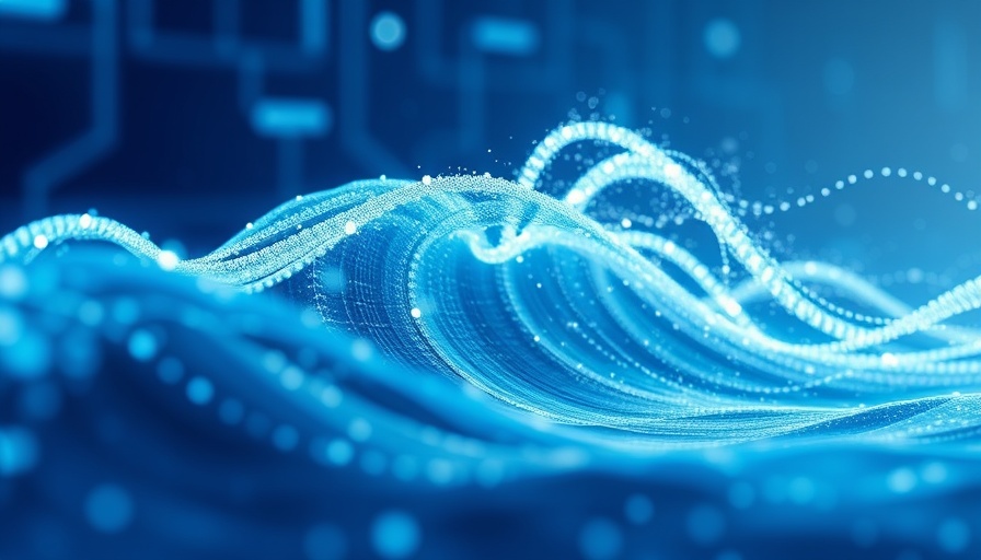 Abstract digital wave symbolizing execution surge in 2025.