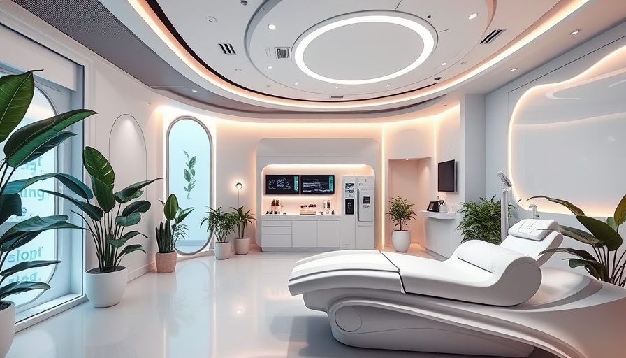Innovative AgTech in futuristic MedSpa environment with advanced technology.