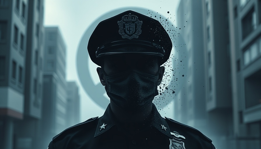 Conceptual image highlighting the ban on extreme masking in law enforcement.