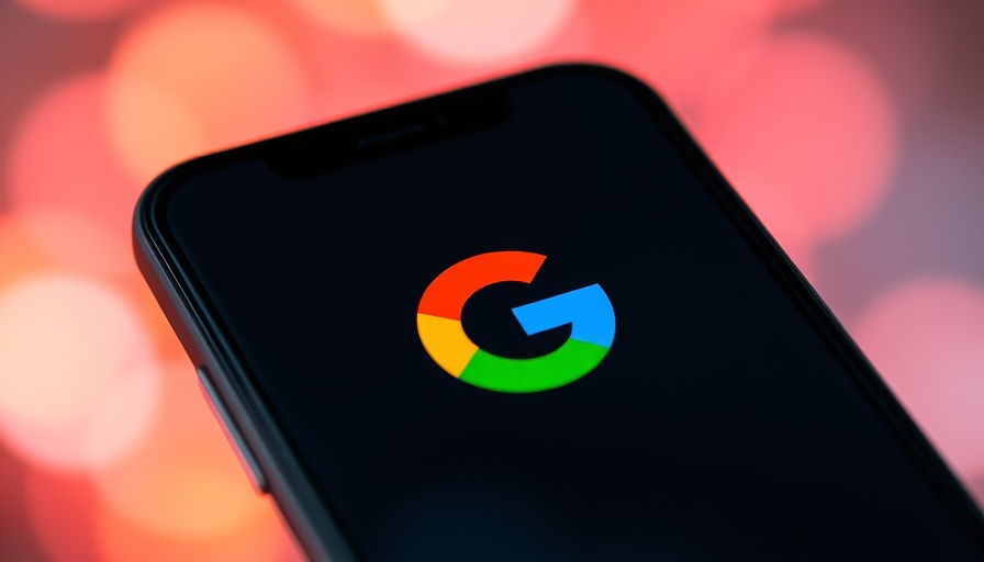 Google Discover social media posts concept with phone logo.