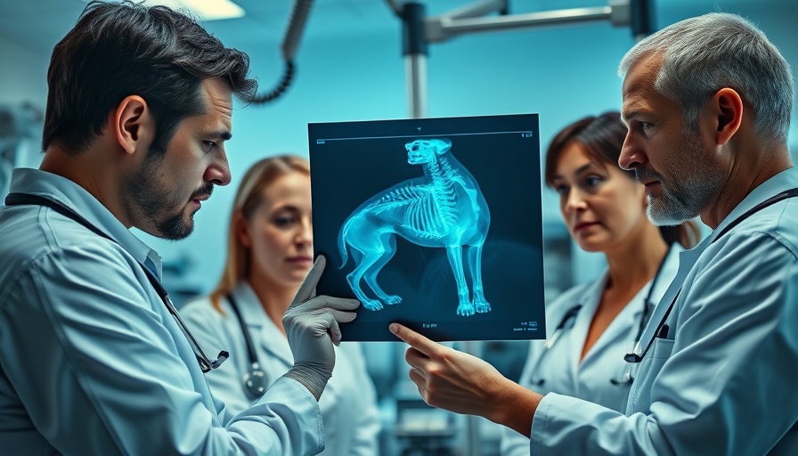 Veterinary Clinic Operations: professionals analyzing x-ray